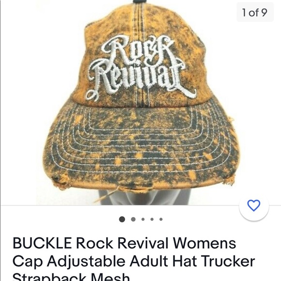 Rock Rivalaval womens cap adjustable had strap back mesh. Brown with silver. - Picture 7 of 15